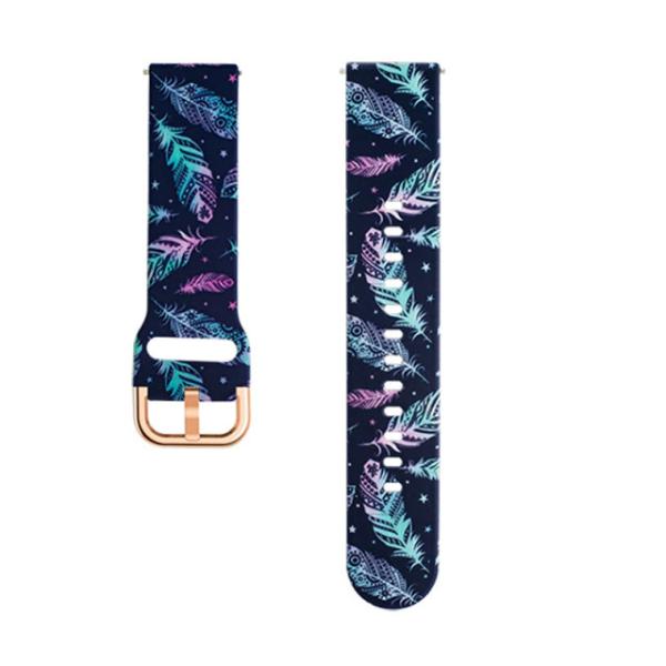 腕時計ベルト (ラグ幅 20mm)  ( ネイビー　羽  ) シリコンラバー 腕時計 スラップ ベル...