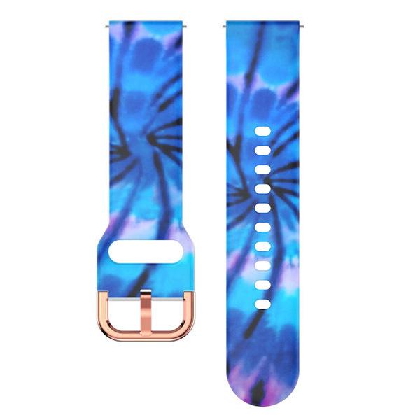 腕時計ベルト (ラグ幅 20mm)  ( 青 ブルー 幻想  ) シリコンラバー 腕時計 スラップ ...