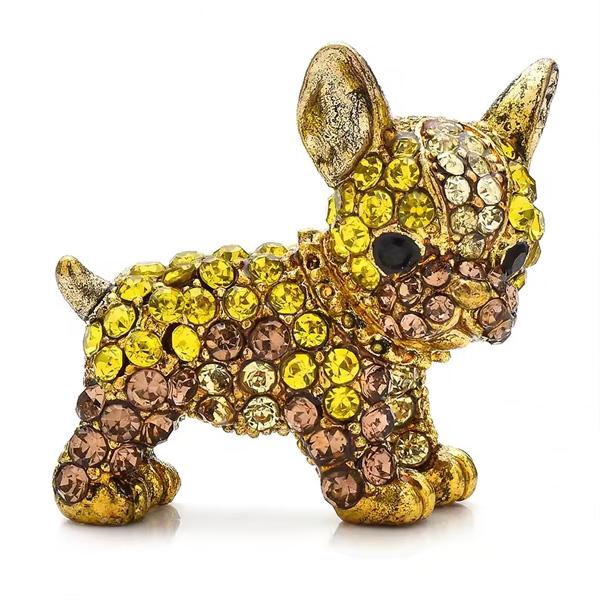 ピンズ ピン バッジ ブローチ バッヂ (黄 金 犬 フレンチブルドッグ )  送料無料