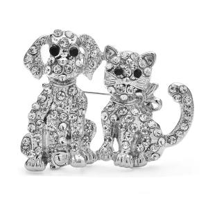 ヴィンテージブローチ＆ピンバッジ 天然石 アメジスト プードル