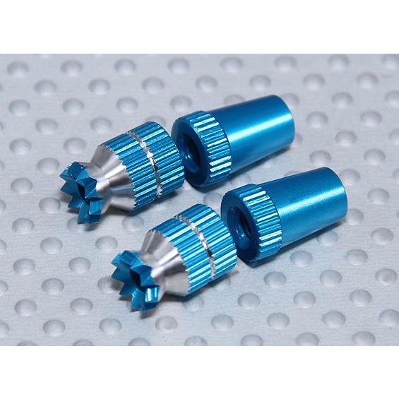 送信機プロポ ショート スティックエンド　ブルー フタバ＆ワルケラ　【送料無料】