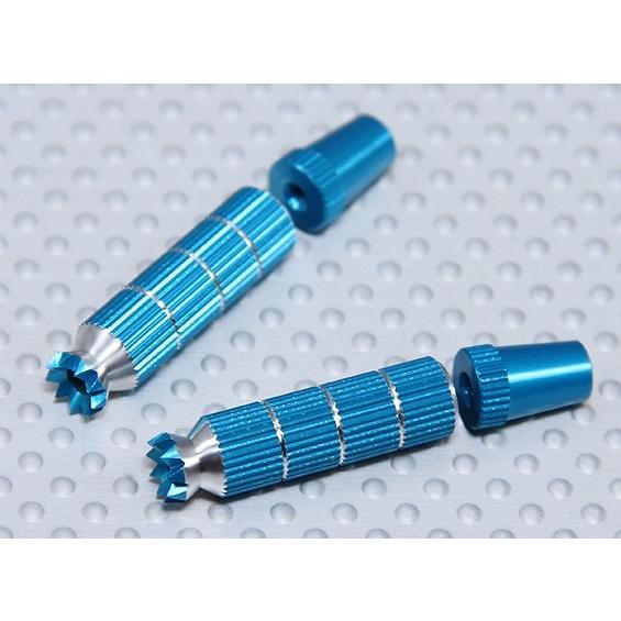 送信機プロポ ロング スティックエンド　ブルー フタバ＆ワルケラ　【送料無料】