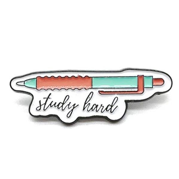 ピンズ ピン バッジ ブローチ ( ピンク シャーペン シャープペン　万年筆 ) 送料無料