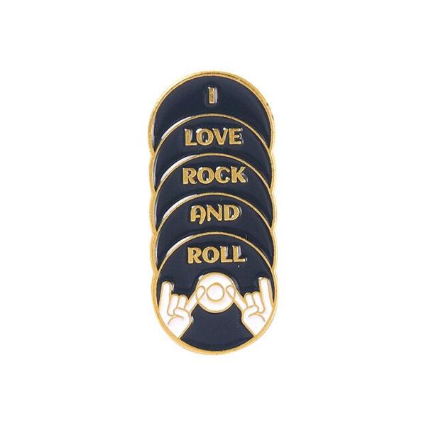 ピンズ ピン バッジ ブローチ  (I LOVE ROCK AND ROLL レコード アナログ ス...