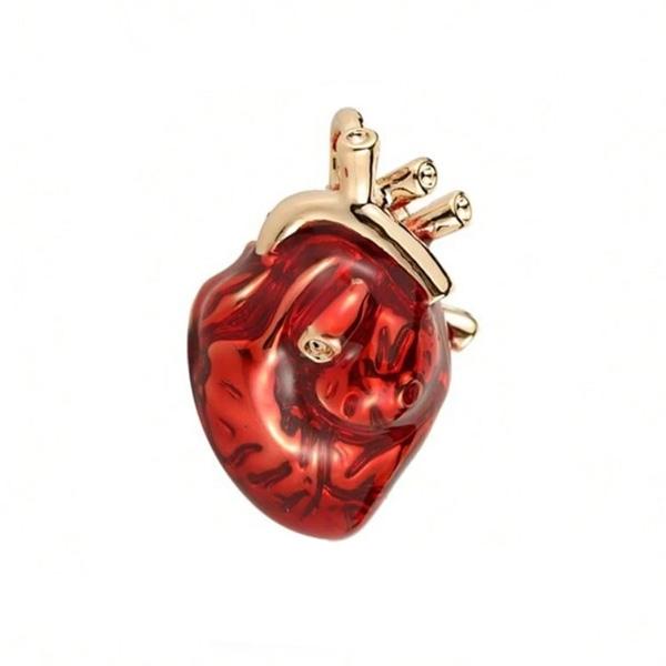 ピンズ ピン バッジ ブローチ (心臓 ハート 臓器 v2) 送料無料