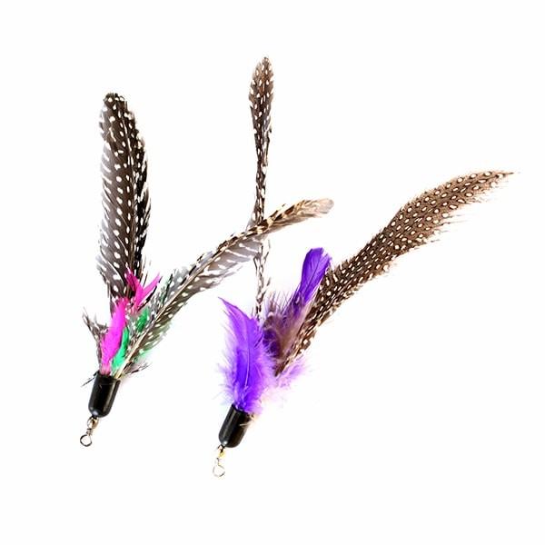 猫じゃらし 交換用 羽根ルアー 2個セット 釣り竿タイプで利用可 ねこじゃらし ネコジャラシ