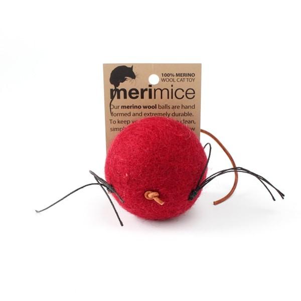 猫おもちゃ メリマイス アップル フェルトボール ねずみ型 おしゃれ メリノウール100％