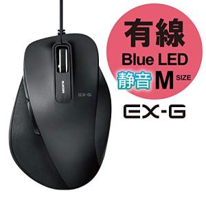 エレコム マウス 有線 Mサイズ 5ボタン BlueLED ブラック M-XGM10UBSBK