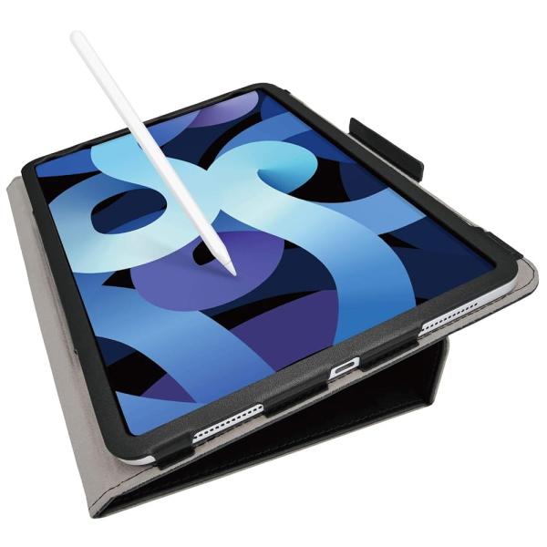 エレコム iPad Air 10.9 第4世代 (2020年) ケース 手帳型 ドローイングアングル...