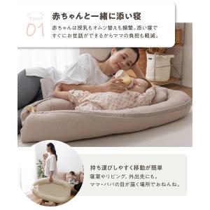 モフア ベッドインベッド 綿 ベビーベッド ベ...の詳細画像3