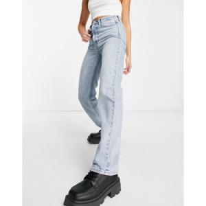 トップショップ (Topshop) レディース ジーンズ・デニム ボトムス・パンツ Kort Jeans With Rip In Bleach (ブリーチブルー)｜nul-select