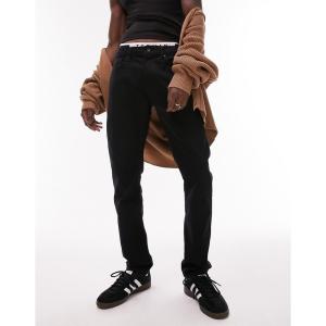 トップマン (Topman) メンズ ジーンズ・デニム ボトムス・パンツ Stretch Slim Jeans In Black (ブラック)｜nul-select