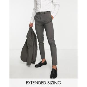 エイソス (ASOS DESIGN) メンズ スラックス ボトムス・パンツ Skinny Suit Trousers In Charcoal (チャコール)｜nul-select