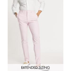 エイソス (ASOS DESIGN) メンズ スラックス ボトムス・パンツ Skinny Smart Trousers Pink (ライトピンク)｜nul-select