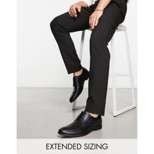 エイソス (ASOS DESIGN) メンズ 革靴・ビジネスシューズ シューズ・靴 Derby Shoes In Black Leather (ブラック)｜nul-select