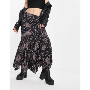 フリーピープル (Free People) レディース ロング・マキシ丈スカート スカート Backseat Glamour Maxi Skirt In Black (ブラック)｜nul-select