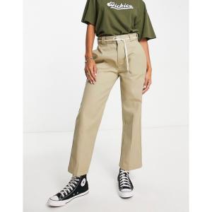 ディッキーズ (Dickies) レディース クロップド ボトムス・パンツ Phoenix Cropped Trousers In Beige (ベージュ)｜nul-select