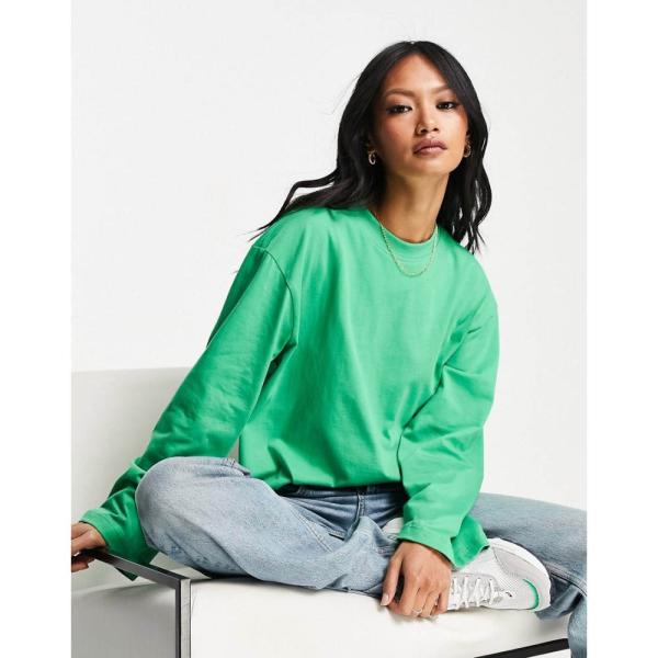 エイソス (ASOS DESIGN) レディース 長袖Tシャツ トップス Long Sleeve T...