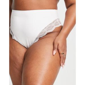 エイソス (ASOS Curve) レディース ショーツのみ インナー・下着 Curve Contouring Medium Control Thong In White (ホワイト)｜nul-select