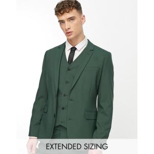 エイソス (ASOS DESIGN) メンズ スーツ・ジャケット アウター Skinny Suit Jacket In Forest Green (フォレストグリーン)｜nul-select