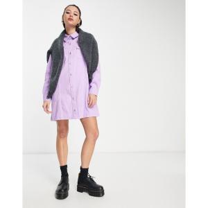 モンキ (Monki) レディース ワンピース ワンピース・ドレス Denim Shirt Mini Dress In Lilac (ライラック)｜nul-select