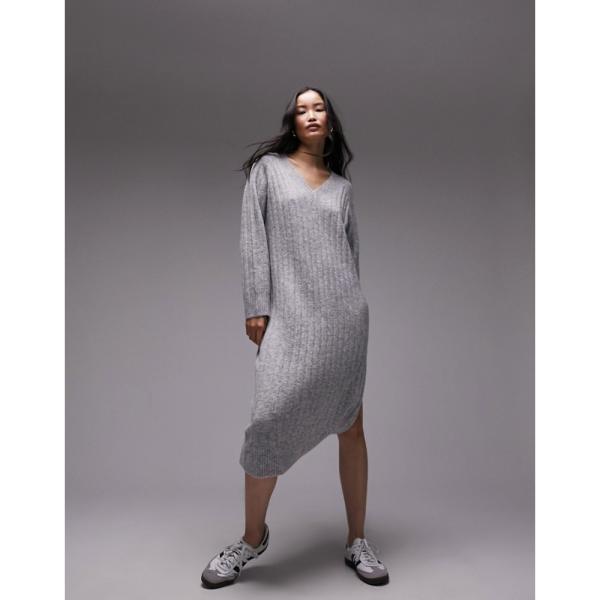 トップショップ (Topshop) レディース ワンピース ワンピース・ドレス Knitted Ov...