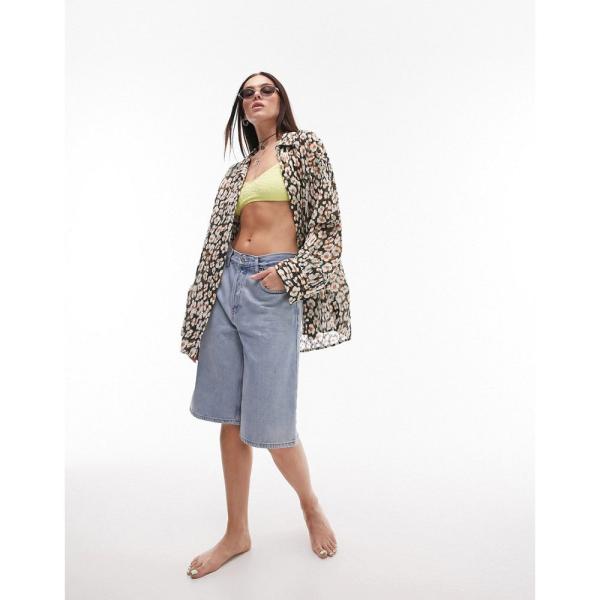 トップショップ (Topshop) レディース ビーチウェア 水着・ビーチウェア Leopard P...