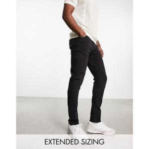 エイソス (ASOS DESIGN) メンズ ジーンズ・デニム ボトムス・パンツ Skinny Jeans In Washed Black (ブラック)｜NuL select