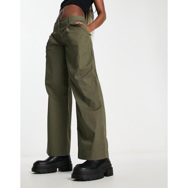 モンキ (Monki) レディース ボトムス・パンツ Wide Leg Trousers In Kh...