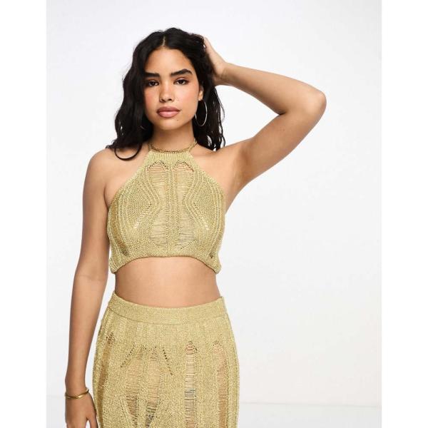 ミス セルフリッジ (Miss Selfridge) レディース スリップ・キャミソール Gold ...