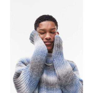 トップマン (Topman) メンズ ニット・セーター トップス Ombre Jumper In Blue (ブルー)｜nul-select