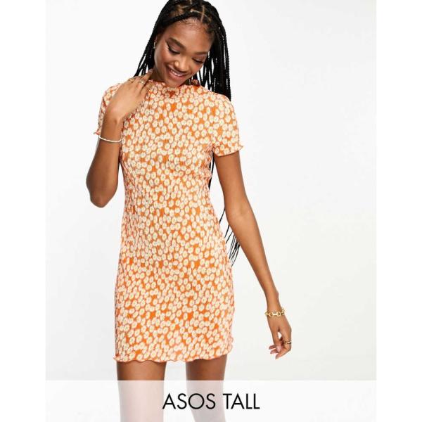 エイソス (ASOS Tall) レディース ワンピース ワンピース・ドレス Tall Plisse...