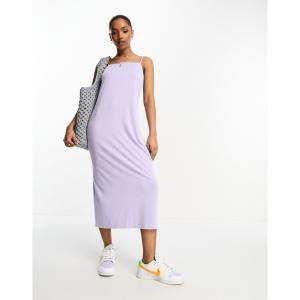 モンキ (Monki) レディース ワンピース ワンピース・ドレス Super Soft Square Neck Cami Midi Dress In Lilac (ライラック)｜nul-select