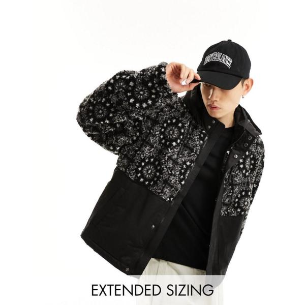 エイソス (ASOS DESIGN) メンズ ジャケット アウター Borg Jacket With...