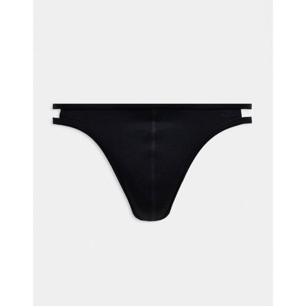 エイソス (ASOS DESIGN) メンズ ブリーフ インナー・下着 Black Thong Wi...