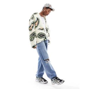 オベイ (Obey) メンズ ジャケット アウター Paisley Sherpa Jacket In Off White (ホワイト)｜nul-select