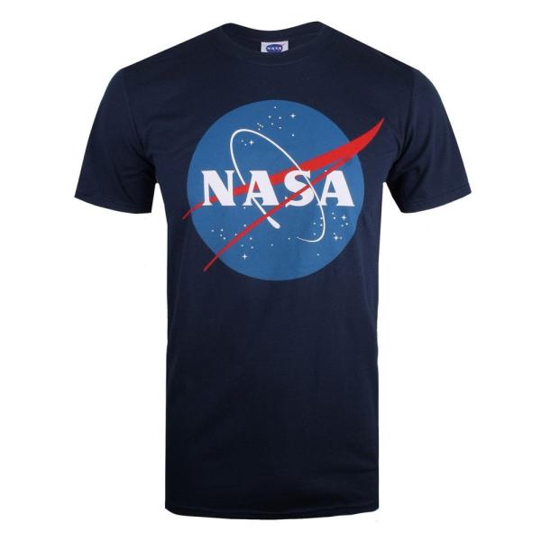 NASA メンズ Tシャツ トップス Circle Logo T Sn00 (Blue)