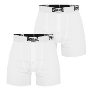 ロンズデール (Lonsdale) メンズ ボクサーパンツ インナー・下着 2 Pack Boxers (White)｜nul-select