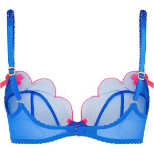 エージェントプロヴォケイター (Agent Provocateur) レディース ブラジャーのみ インナー・下着 Lorna Plunge Underwired Bra (Blue/Neon Pink)｜nul-select