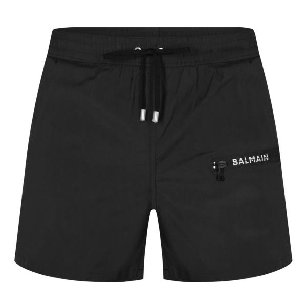 バルマン (BALMAIN) メンズ 海パン 水着・ビーチウェア Logo Swim Shorts ...