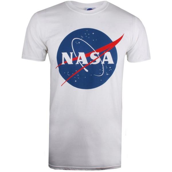 NASA メンズ Tシャツ トップス Circle Logo T Sn00 (White)