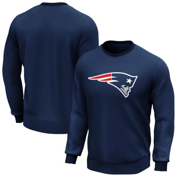 NFL メンズ スウェット・トレーナー Logo Crew Sweatshirt (Patriots...