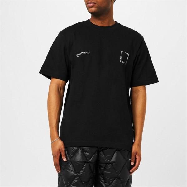 エムケーアイ (MKI) メンズ Tシャツ トップス Square T-Shirt (Black)