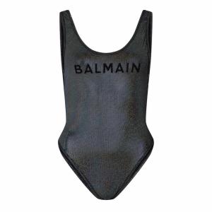 バルマン (BALMAIN) レディース ワンピース 水着・ビーチウェア Balmain U Bltd Swmst Ld34 (Black/Silver)｜nul-select