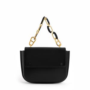 チャールズ＆キース (Charles and Keith) レディース ショルダーバッグ バッグ CnK Amber Handle (Black)｜nul-select