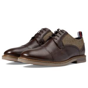 ベンシャーマン (Ben Sherman) メンズ 革靴・ビジネスシューズ シューズ・靴 Birk Cap Toe (Brown Mix Leather/Textile)