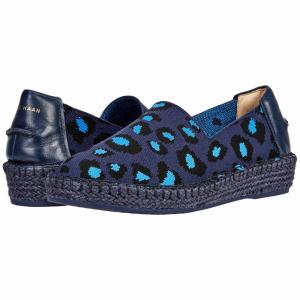 コールハーン (Cole Haan) レディース ローファー・オックスフォード シューズ・靴 Cloudfeel Espadrille Loafers (Marine Blue Cheetah Stitchlite)｜nul-select