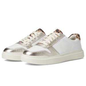 コールハーン (Cole Haan) レディース スニーカー シューズ・靴 Grandpro Rally Court Sneaker (White/Gold/Leopard)｜nul-select