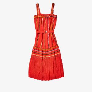 デレク ラム (Derek Lam) レディース ワンピース ワンピース・ドレス Embroidered Tank Dress (Blood Orange)｜nul-select