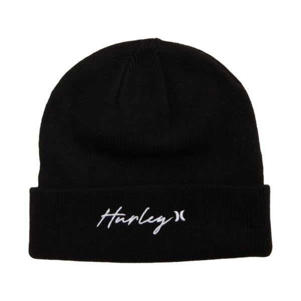 ハーレー (Hurley) レディース ニット 帽子 Script Cuff Beanie (Bla...